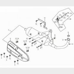 Lyddmper kpl. m.kat euro 2  / MUFFLER ASSY                  