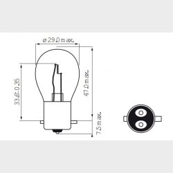 P�RE 6V 18/18W BAX15D MAXI 2&K