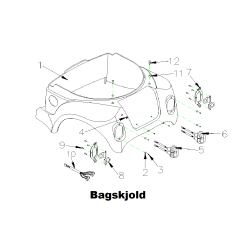Baglygte L4A kpl. venstre           