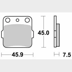 Bremseklodser front h + v Suzuki LT-F250-QuadRunner 