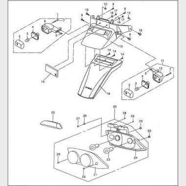 Baglygte, Blinklygter & Bagskrm