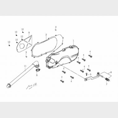 Kickstarterdksel & kickarm