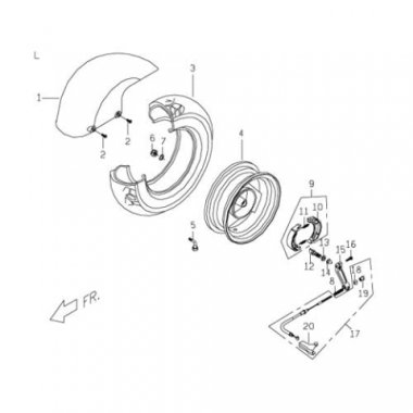 Baghjul & Bagbremser